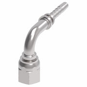 26791-12-12H96ZF Winner by Danfoss | Female JIC 37° Swivel 90° Elbow 2-Piece Hose Crimp Fitting (96mm Drop) | -12 Female JIC 37° Swivel x -12 Hose Barb | Steel