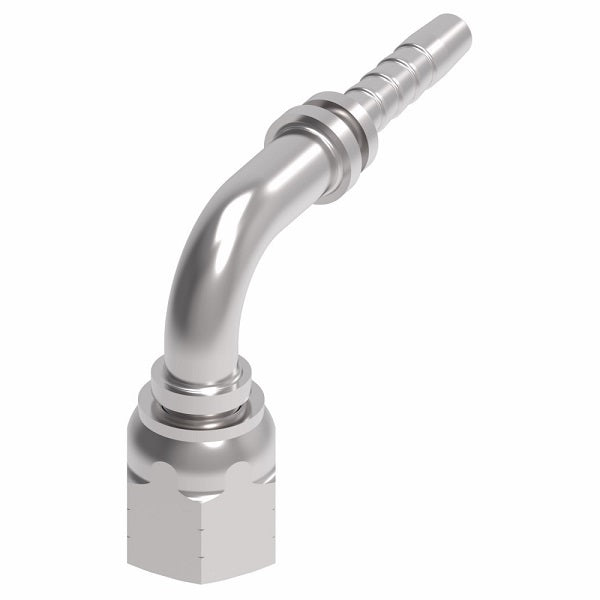 26791-12-12ZF Winner by Danfoss | Female JIC 37° Swivel 90° Elbow 2-Piece Hose Crimp Fitting | -12 Female JIC 37° Swivel x -12 Hose Barb | Steel