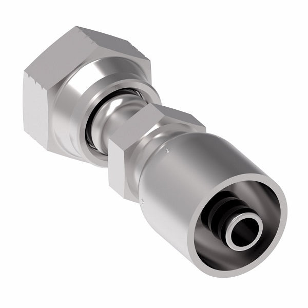 EJ3932-1212S Aeroquip by Danfoss | Female ORS Swivel Metric Hex 100R5 Crimp Fitting | FJ Series | -12 Female O-Ring Face Seal Swivel x -12 Hose Barb | Steel
