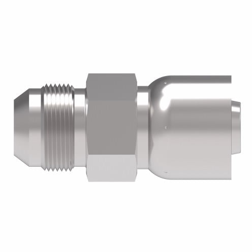EJ7537-1212S Aeroquip by Danfoss | Male 37° JIC Flare Rigid 100R5 Crimp Fitting | FJ Series | -12 Male 37° JIC Flare Rigid x -12 Hose Barb | Steel