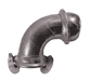 EL21512-90 Dixon 12" Type A (Agri-Lock) Quick Connect Fitting - Male x Female 90 deg. Elbow with Gasket - Galvanized Steel