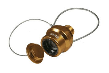 ENBL-P2 Dixon 3/4" NPT Anodized Aluminum Flomax High Flow 3/4" Series Nozzle with Plug - Gold