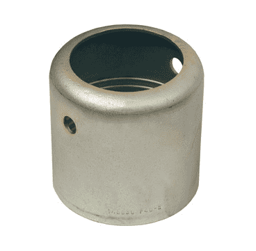 F40-4 Dixon 2-1/2" Plated Carbon Steel Style F Standard External Swage Ferrule - Hose OD from 3-25/64" to 3-32/64"