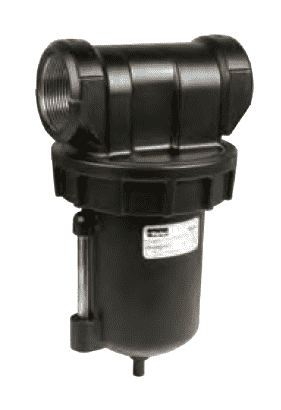 F602-12WJ Dixon Watts Filter - 1-1/2" Standard Zinc Bowl with Sight Glass and Manual Drain - 380 SCFM