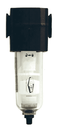 F73G-2A Dixon Series 1 Airline Filters - 1/4" Compact with Transparent Bowl - Automatic Drain - 53 SCFM