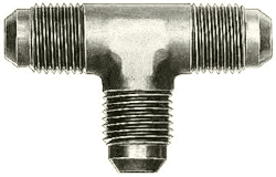 FBE2061 (FCE2061) Eaton Aeroquip® -04 Male AN x -04 Male AN x -04 Male AN Tee Adapter - Nickel-Plated Aluminum