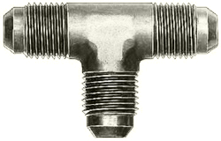 FBE2062 (FCE2062) Eaton Aeroquip® -06 Male AN x -06 Male AN x -06 Male AN Tee Adapter - Nickel-Plated Aluminum