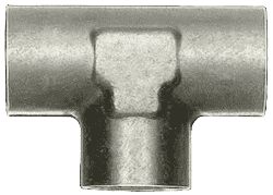 FBE2150 (FCE2150) Eaton Aeroquip® 1/8" Female Pipe x 1/8" Female Pipe x 1/8" Female Pipe Tee Adapter - Nickel-Plated Aluminum