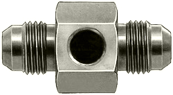 FBE2183 (FCE2183) Eaton Aeroquip® In-Line Fuel Pressure Adapter -06 Male AN x -06 Male AN x 1/8" Female Pipe - Nickel-Plated Aluminum