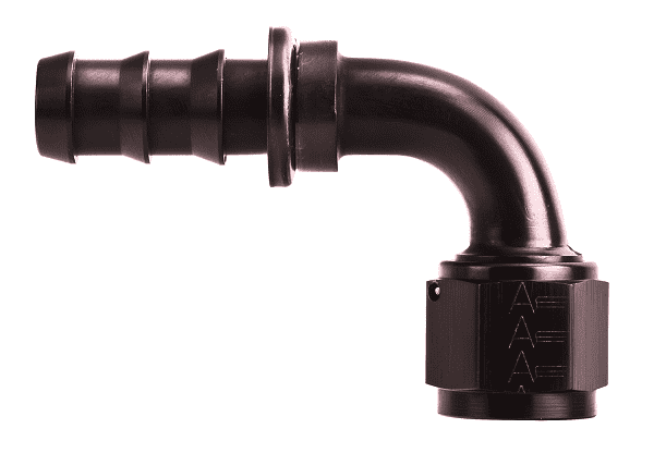 FBL1532 (FCL1532) Eaton Aeroquip® -06 SOCKETLESS™ S.A.E. 37° (JIC/AN) 90° Elbow Fitting - Black Anodized Aluminum