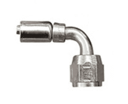 FBM1128 Eaton Aeroquip® -03 Teflon™ Hose Fitting - Crimp S.A.E. 37° (JIC/AN) - 90° Elbow - Steel