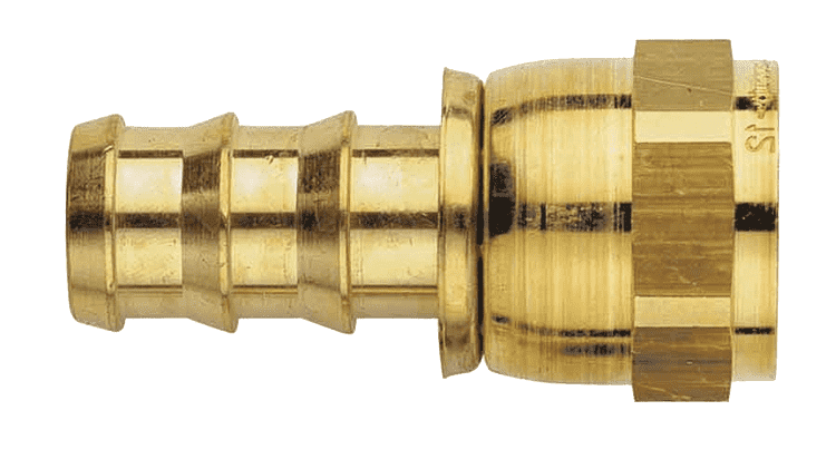 FBM1234 Eaton Aeroquip® -10 SOCKETLESS™ S.A.E. 37° (JIC/AN) Swivel Straight Fitting - Brass