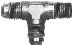 FBM2704 (FCM2704) Eaton Aeroquip® -06 Male AN x 1/4" Male Pipe Run x -06 Male AN Tee Adapter - Steel