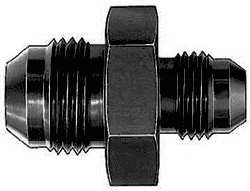 FBM5160 (FCM5160) Eaton Aeroquip® -08 Male AN x -06 Male AN Union Reducer Straight Adapter - Black Anodized Aluminum