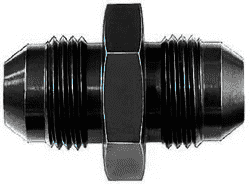 FBM5051 (FCM5051) Eaton Aeroquip® -04 Male AN x -04 Male AN Flare Union Straight Adapter - Black Anodized Aluminum