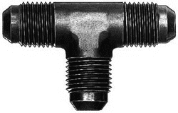 FBM5063 (FCM5063) Eaton Aeroquip® -08 Male AN x -08 Male AN x -08 Male AN Tee Adapter - Black Anodized Aluminum