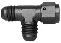 FBM5254 (FCM5254) Eaton Aeroquip® -04 Male AN x -04 Female AN Run x -04 Male AN Tee Adapter - Black Anodized Aluminum