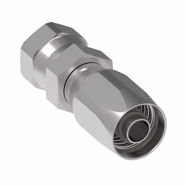 FC5130-1010S Aeroquip by Danfoss | 2 Wire Hi-Pac Female 37° JIC Swivel Reusable Hose Fitting for Braided Hydraulic Hose | FC Series | -10 Female 37° JIC Swivel x -10 Reusable Hose End | Steel
