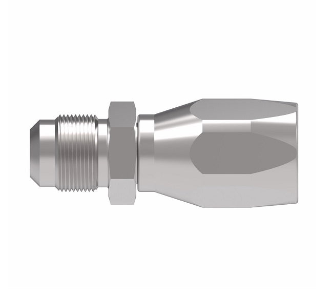 FC5133-1008S Aeroquip by Danfoss | 2 Wire Hi-Pac Male 37° JIC Flare Reusable Hose Fitting for Braided Hydraulic Hose | FC Series | -10 Male 37° JIC Flare x -08 Reusable Hose End | Steel