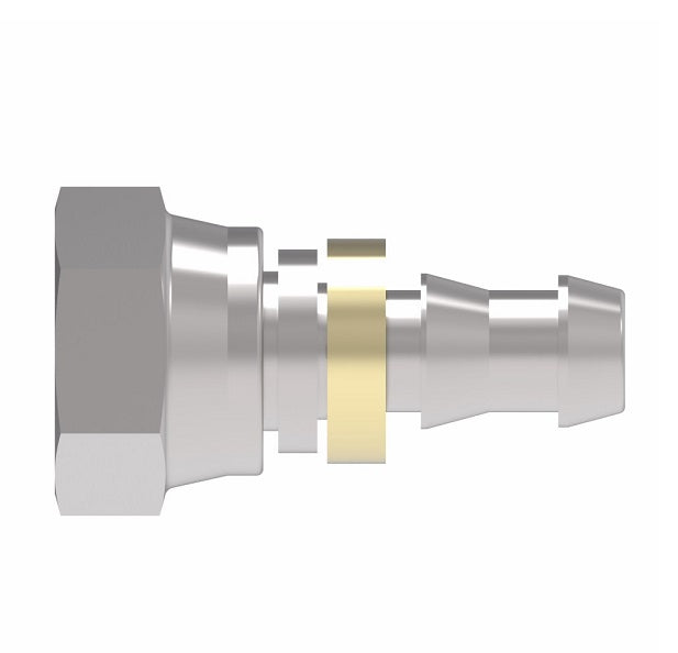 FC5853-0404S Aeroquip by Danfoss | Female NPSM Swivel Socketless Reusable Hose Fitting | FC Series | -04 Female NPSM Swivel x -04 Push-On Hose Barb | Steel