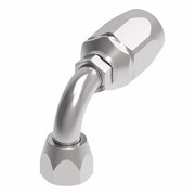 FC5992-0404S Aeroquip by Danfoss | Female 37° JIC Swivel Short Drop 90° Elbow 100R2 TTC Reusable Hose Fitting | FC Series | -04 Female 37° JIC Swivel x -04 Reusable Hose End | Steel