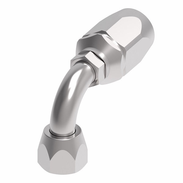 FC5992-0808S Aeroquip by Danfoss | Female 37° JIC Swivel Short Drop 90° Elbow 100R2 TTC Reusable Hose Fitting | FC Series | -08 Female 37° JIC Swivel x -08 Reusable Hose End | Steel