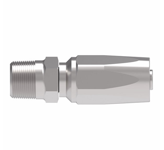 FC7985-0606S Aeroquip by Danfoss | 1 Wire TTC Male Pipe 100R1 Style Reusable Hose Fitting for Braided Hydraulic Hose | FC Series | -06 Male Pipe x -06 Reusable Hose End | Steel