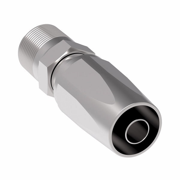 FC7985-0606S Aeroquip by Danfoss | 1 Wire TTC Male Pipe 100R1 Style Reusable Hose Fitting for Braided Hydraulic Hose | FC Series | -06 Male Pipe x -06 Reusable Hose End | Steel