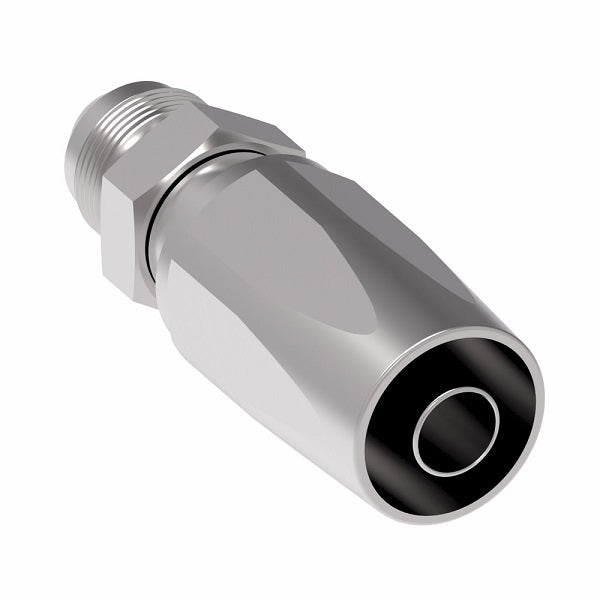 FC7986-0808S Aeroquip by Danfoss | 1 Wire TTC Male 37° JIC Flare 100R1 Style Reusable Hose Fitting for Braided Hydraulic Hose | FC Series | -08 Male 37° JIC Flare x -08 Reusable Hose End | Steel