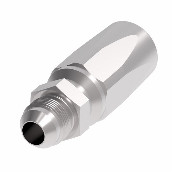 FC7986-0606S Aeroquip by Danfoss | 1 Wire TTC Male 37° JIC Flare 100R1 Style Reusable Hose Fitting for Braided Hydraulic Hose | FC Series | -06 Male 37° JIC Flare x -06 Reusable Hose End | Steel
