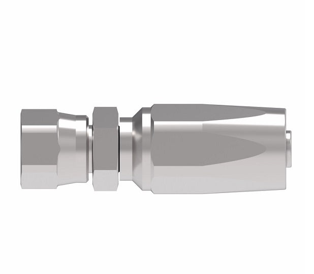 FC7988-0404S Aeroquip by Danfoss | 1 Wire TTC Female 37° JIC 100R1 Style Reusable Hose Fitting for Braided Hydraulic Hose | FC Series | -04 Female 37° JIC Swivel x -04 Reusable Hose End | Steel