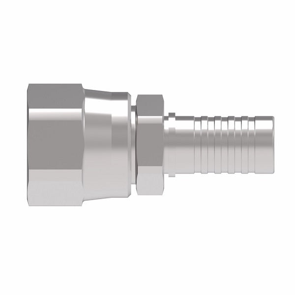 FC8779-0404S Aeroquip by Danfoss | Female 37° JIC Swivel PTFE Crimp Fitting | FC Series | Nipple Assembly | -04 Female 37° JIC Swivel x -04 Hose Barb | Steel