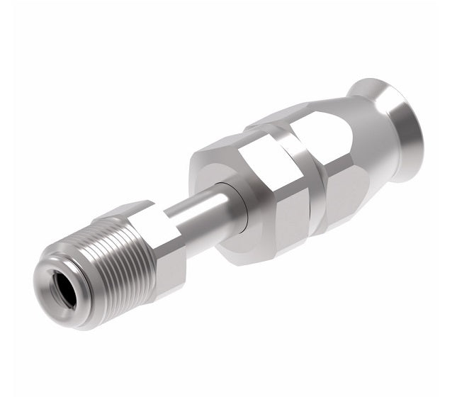 FC9062-0606S Aeroquip by Danfoss | Male SAE Inverted Flare Super Gem PTFE Reusable Hose Fitting | FC Series | -06 Male SAE Inverted Flare x -06 Reusable Hose End | Steel