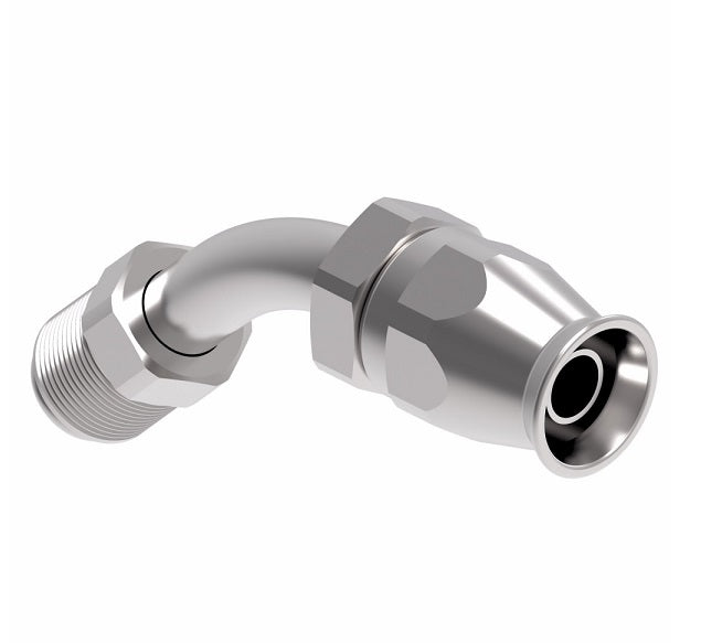 FC9063-0505S Aeroquip by Danfoss | Male SAE Inverted Flare 45° Elbow Super Gem PTFE Reusable Hose Fitting | FC Series | -05 SAE Male SAE Inverted Flare x -05 Reusable Hose End | Steel