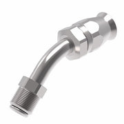 FC9063-0808S Aeroquip by Danfoss | Male SAE Inverted Flare 45° Elbow Super Gem PTFE Reusable Hose Fitting | FC Series | -08 SAE Male SAE Inverted Flare x -08 Reusable Hose End | Steel