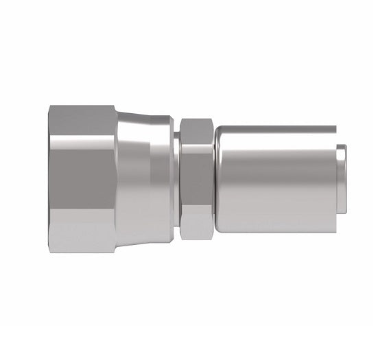 FC9779-0606-333 Aeroquip by Danfoss | Female 37° JIC Swivel PTFE Crimp Fitting | FC Series | Complete Fitting | -06 Female 37° JIC Swivel x -06 Hose Barb | Stainless Steel