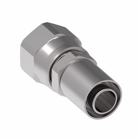FC9779-0808-333 Aeroquip by Danfoss | Female 37° JIC Swivel PTFE Crimp Fitting | FC Series | Complete Fitting | -08 Female 37° JIC Swivel x -08 Hose Barb | Stainless Steel