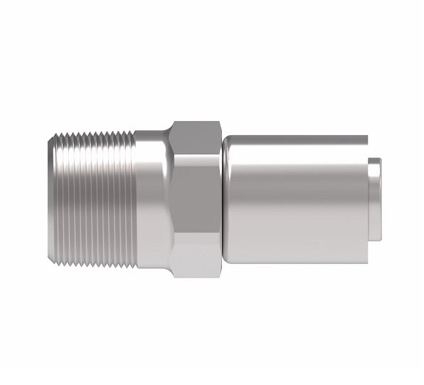 FC9846-1616-333 Aeroquip by Danfoss | Male Pipe PTFE Crimp Fitting | FC Series | Complete Fitting | -16 Male Pipe x -16 Hose Barb | Stainless Steel