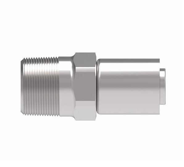 FC9846-1212-333 Aeroquip by Danfoss | Male Pipe PTFE Crimp Fitting | FC Series | Complete Fitting | -12 Male Pipe x -12 Hose Barb | Stainless Steel