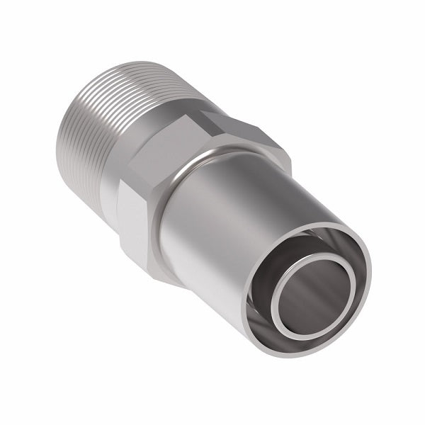 FC9846-0406S Aeroquip by Danfoss | Male Pipe PTFE Crimp Fitting | FC Series | Complete Fitting | -04 Male Pipe x -06 Hose Barb | Steel