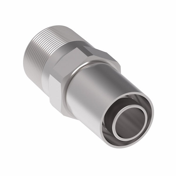 FC9846-0608S Aeroquip by Danfoss | Male Pipe PTFE Crimp Fitting | FC Series | Complete Fitting | -06 Male Pipe x -08 Hose Barb | Steel