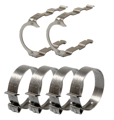 FF14402 E-Z Clip System by Danfoss | Clip and Cage Kit | 4 Clips / 2 Cages | A/C Refrigeration Fitting | for -16 Hose | Steel