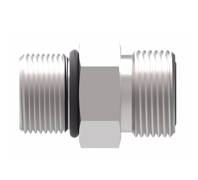 FF1852T1612S Aeroquip by Danfoss | ORS/SAE O-Ring Boss Adapter | -16 Male O-Ring Face Seal x -12 Male SAE O-Ring Boss | Steel