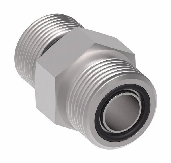 FF1852T0606S Aeroquip by Danfoss | ORS/SAE O-Ring Boss Adapter | -06 Male O-Ring Face Seal x -06 Male SAE O-Ring Boss | Steel