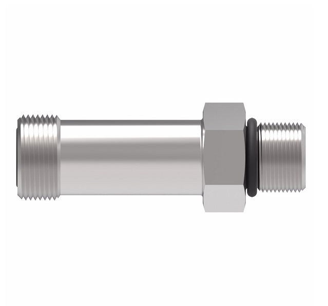 FF1854T0404S Aeroquip by Danfoss | ORS/SAE O-Ring Boss Long Adapter | -04 Male O-Ring Face Seal x -04 Male SAE O-Ring Boss | Steel