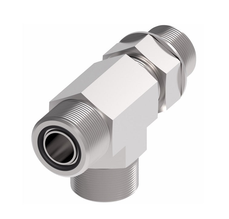FF1865T2020S Aeroquip by Danfoss | ORS/ORS/SAE O-Ring Boss (adj.) Run Tee Adapter | -20 Male O-Ring Face Seal x -20 Male O-Ring Face Seal x -20 Male SAE O-Ring Boss | Steel