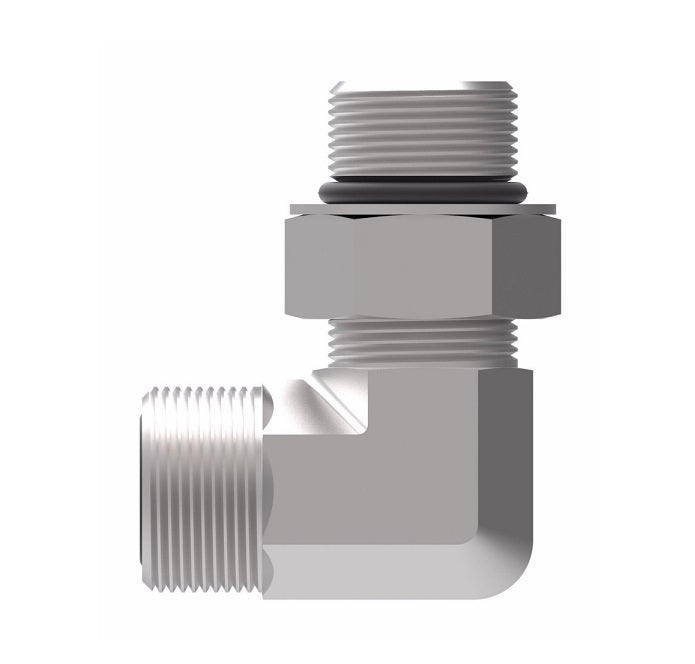 FF1868T1616S Aeroquip by Danfoss | ORS/SAE O-Ring Boss (adj.) 90° Elbow Adapter | -16 Male O-Ring Face Seal x -16 Male SAE O-Ring Boss | Steel