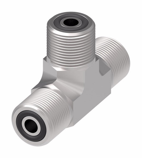 FF1898T1212S Aeroquip by Danfoss | ORS Male/ORS Male/ORS Male Tee Adapter | -12 Male O-Ring Face Seal x -12 Male O-Ring Face Seal x -12 Male O-Ring Face Seal | Steel