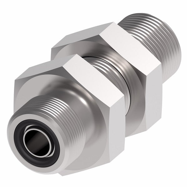 FF1994T2020S Aeroquip by Danfoss | Male ORS/ORS Bulkhead Adapter | -20 Male O-Ring Face Seal x -20 Male O-Ring Face Seal | Steel