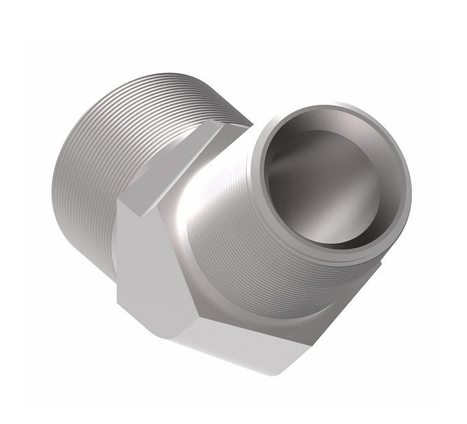FF2093T1008S Aeroquip by Danfoss | ORS/Male NPTF 45° Elbow Adapter | -10 Male O-Ring Face Seal x -08 Male NPTF | Steel